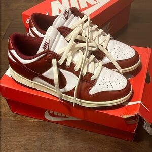 Nike dunk Red and White Sneakers vintage red worn 2x